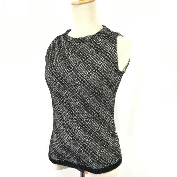 日本製★STRAWBERRY-FIELDS★ノースリーブカットソー/タンクトップ【レディースS-M程度/黒】ベスト/Tops/sweater/SHIRTS◆zBH791拍卖