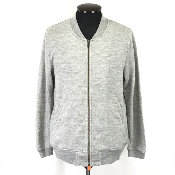ネネット/Ne-net★スウェット/ジップブルゾン/アウター【size-3/L相当/グレー/gray】ベースボールカラー/エイネット/Jaket/Jumper◆cBH526拍卖