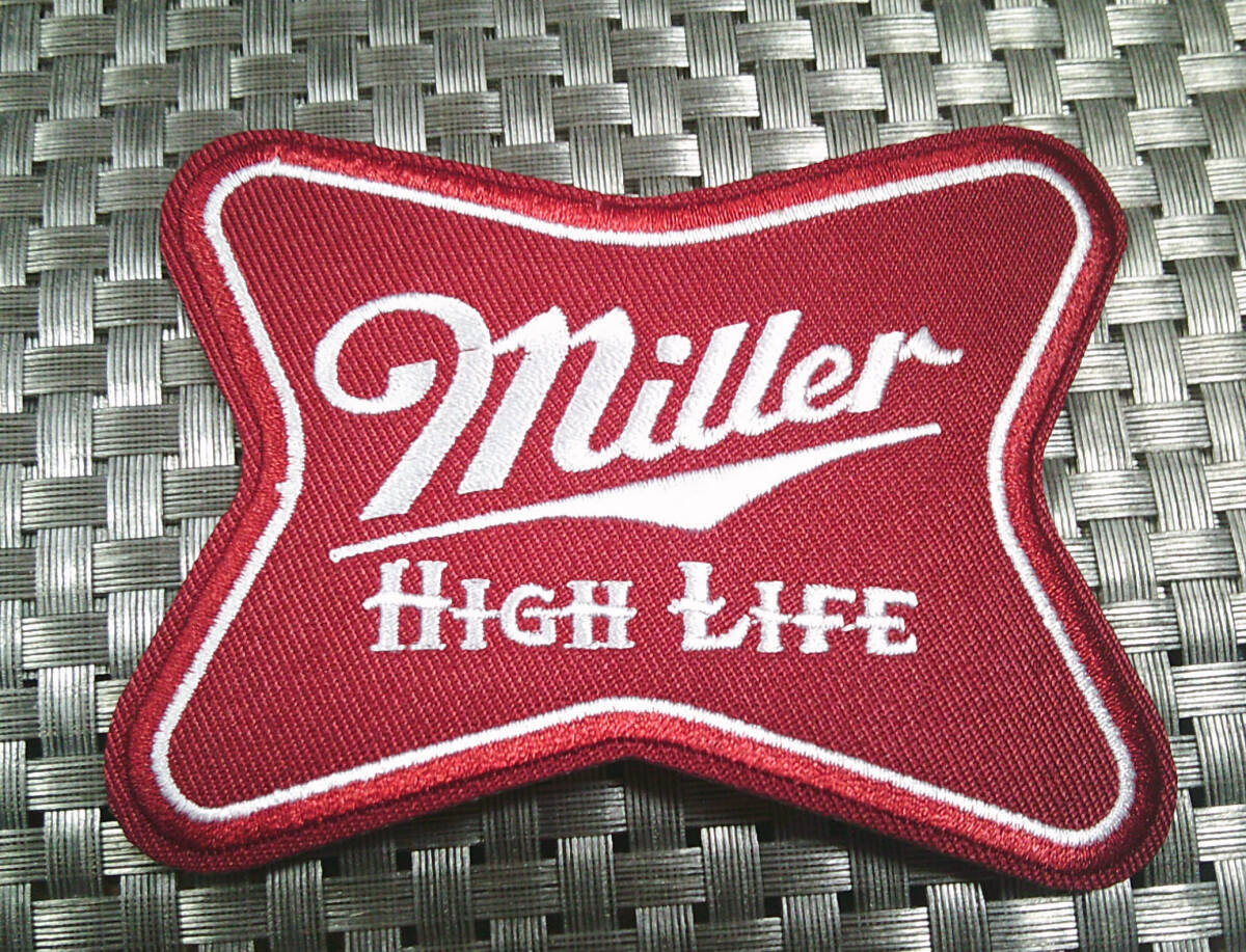 《赤茶MBHL》■新品ミラー ビール Miller Beer HIGH LIFEビール BEER アメリカ 刺繍ワッペン■洋服DIY アメリカ《カーレース NASCAR F1》拍卖