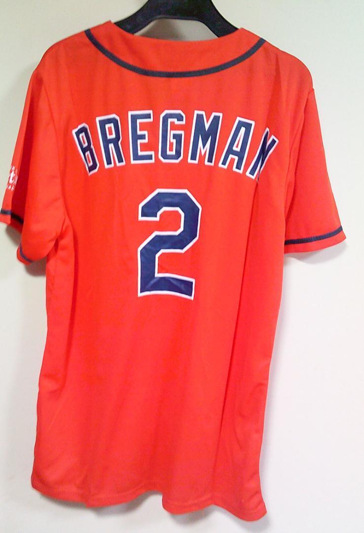 《海外L》橙MLBヒューストン・アストロズ  Houston Astros アレックス・ブレグマンAlex Bregman2番ユニフォーム■ 野球 メジャーリーグ拍卖