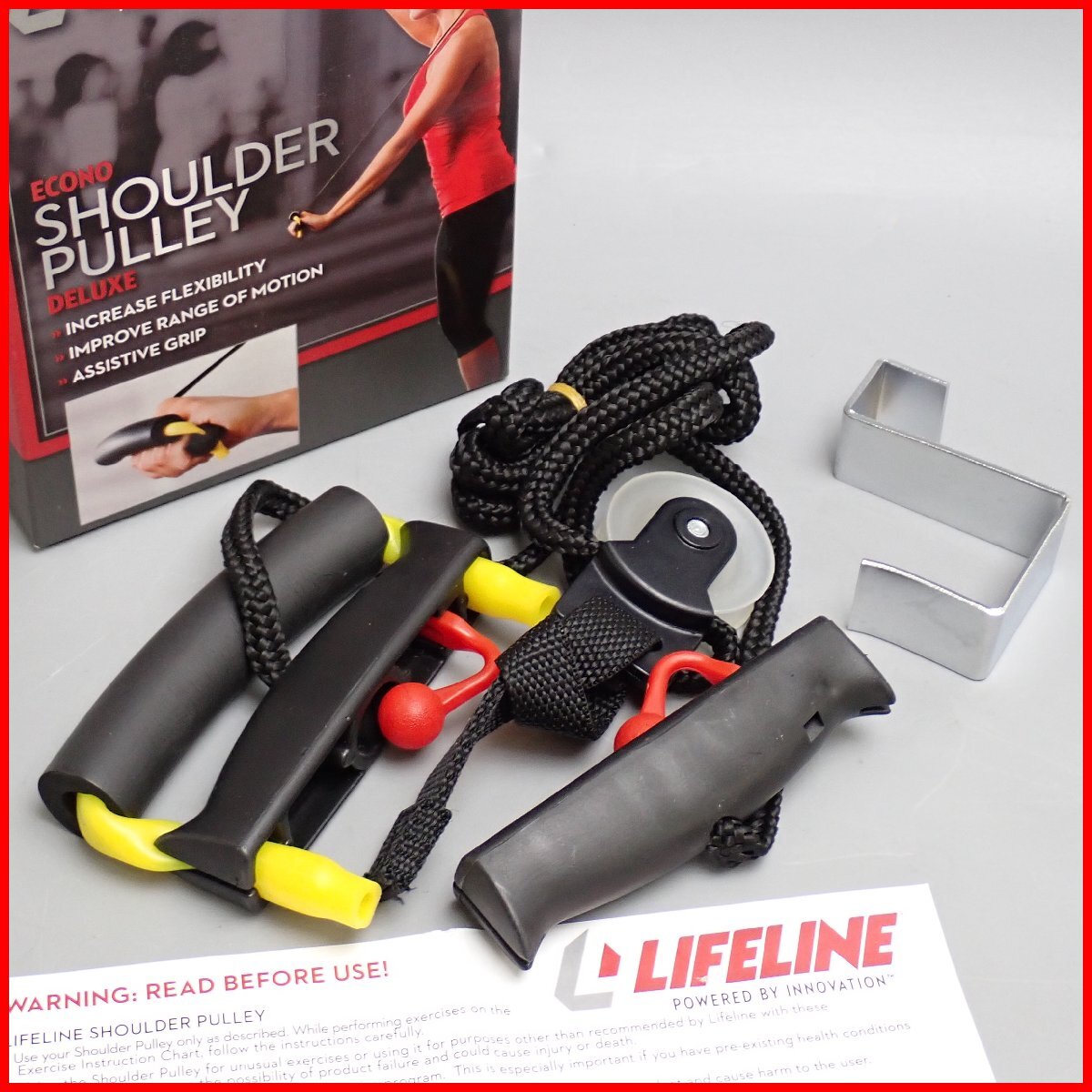 ★未使用 LIFE LINE/ライフライン エコノ ショルダー プーリー デラックス/外箱・ドアアタッチメント付き/トレーニング&2161600004拍卖
