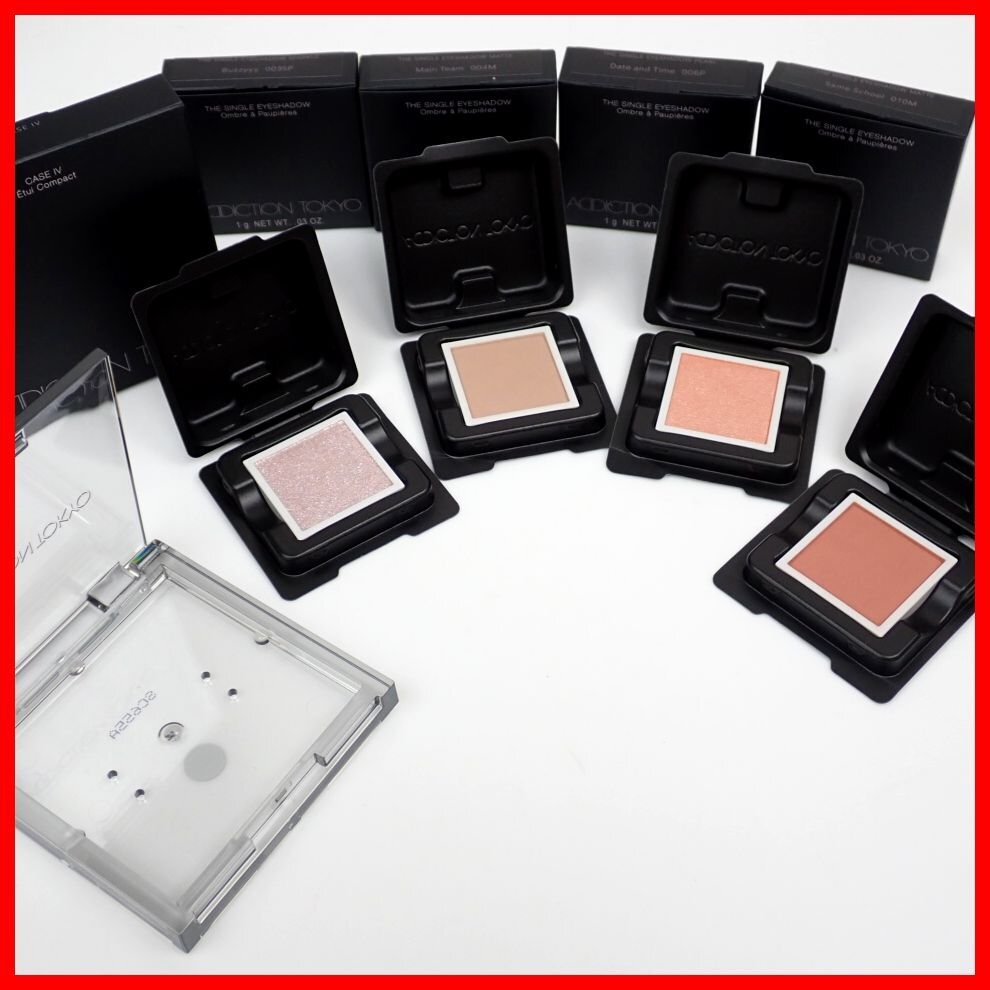 ★新品 コーセー アディクション ザ シングル アイシャドウ 4点セット/マット/パール/スパークル/専用ケースⅣ付き&2100000516拍卖