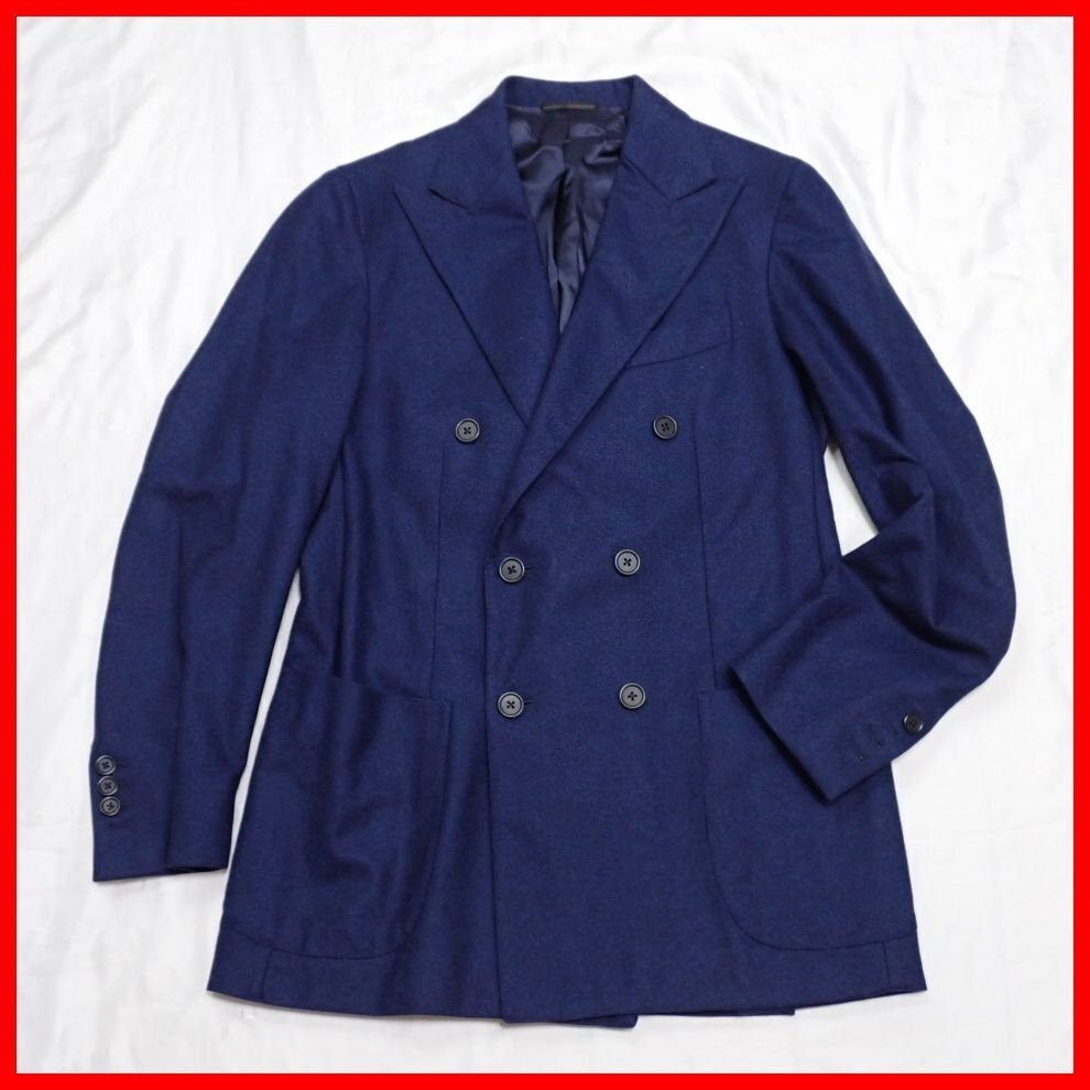 ★De Petrillo/デペトリロ ダブルジャケット 44/メンズM相当/ネイビー/サイドベンツ/本切羽/ウール100%/テーラードジャケット&0563500088拍卖