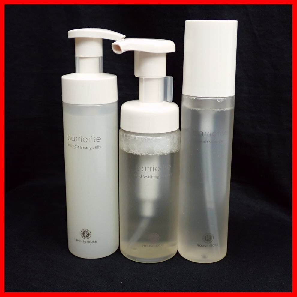 ★新品 ハウスオブローゼ バリアライズ マイルドクレンジングジェリー + ウォッシングムース + モイストローション/各150ml&2100000624拍卖