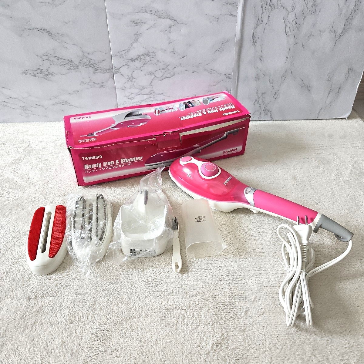 【美品】TWINBIRD ツインバード ハンディーアイロン スチームアイロン SA-4084 動作確認OKです拍卖