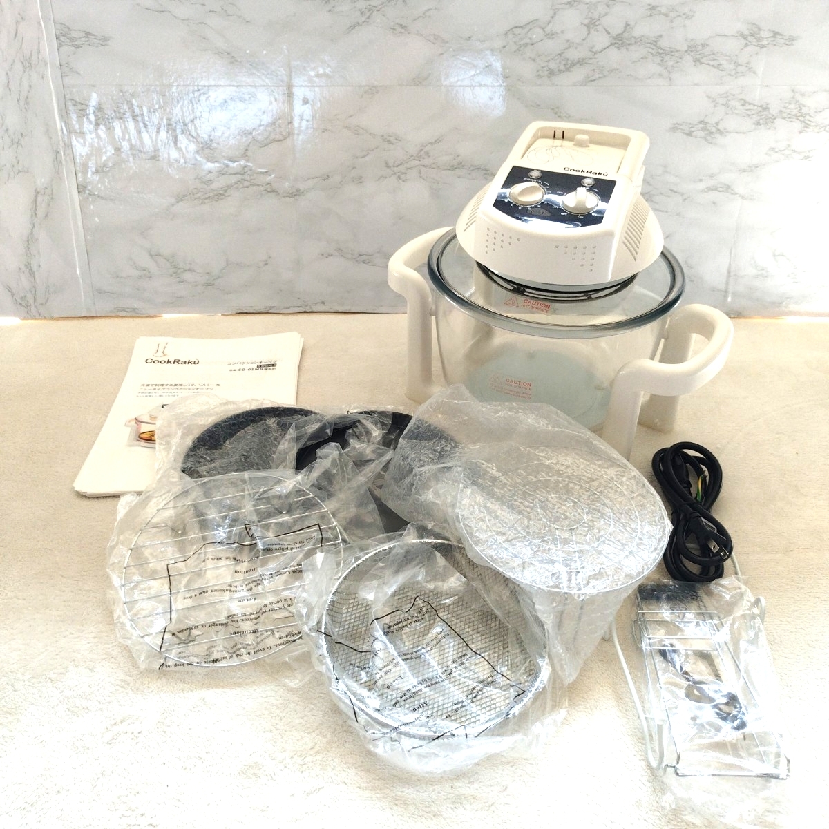 CookRaku コンベクションオーブン CO-05MH(家庭用) 取扱説明書はコピーです(傷汚れあり)ヒーター部分汚れあります 付属品未使用です拍卖