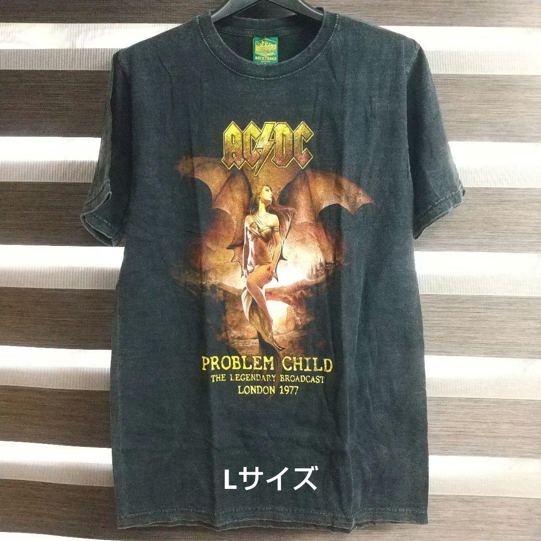 ACDC ロック バンド Tシャツ Lサイズ 新品 送料無料 ヴィンテージ クラシック レトロ LONDON1977 拍卖