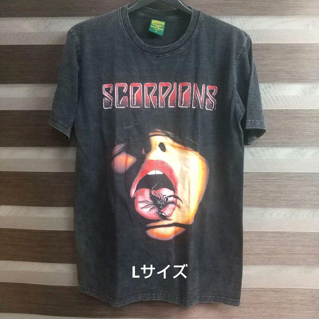 スコーピオンズ 半袖Tシャツトップス ロック Lサイズ ヘヴィメタル HR/HMバンド ヴィンテージ バンドT Tシャツ ピグメント 拍卖