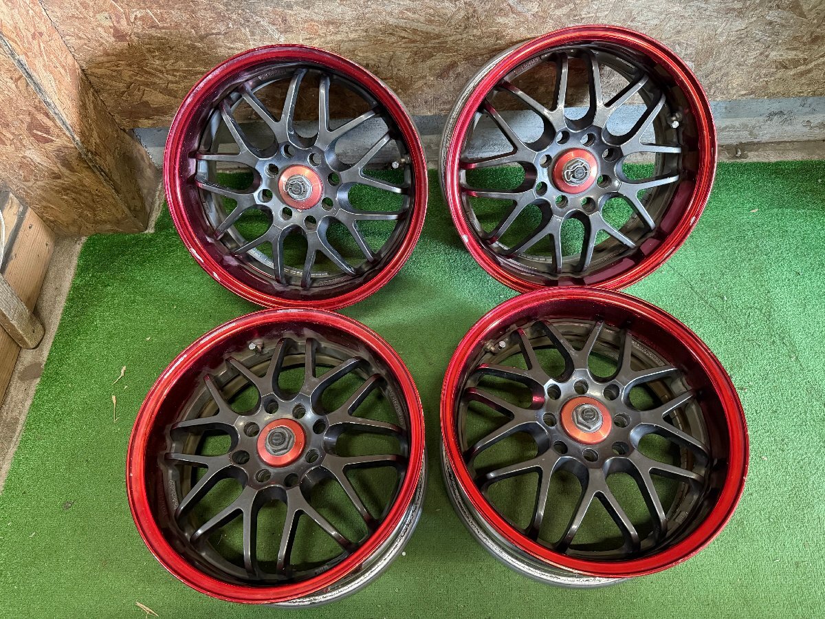 深リム RACING SPARCO 15インチ 6.5J +35 PCD 100 114.3 4H マルチ ホイール 4本セット H2拍卖