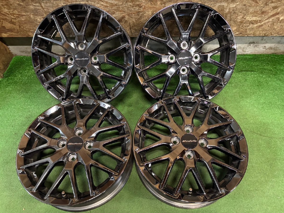 HONDA 純正OP Moduro モデューロ MS-034 15インチ 4.5J +45 PCD 100 4H メッキ ホイール 4本セット H31拍卖