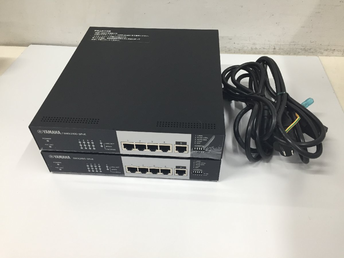 美品YAMAHA SWX2100-5PoE シンプルL2スイッチ 5ポート PoE給電対応 2個セット (管2FW)拍卖