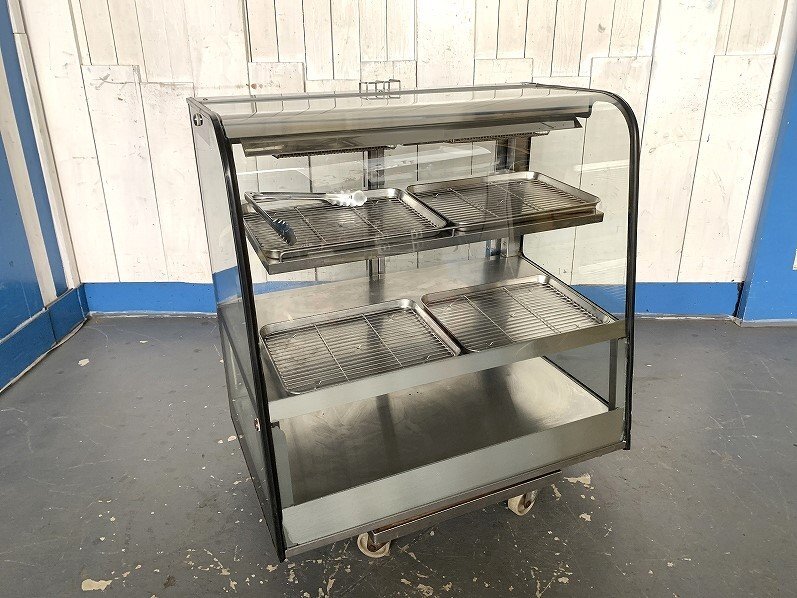 【業務用厨房機器/サンヨー/温蔵ショーケース/SHB-L851/ホットショーケース/3段/260L/100V/H770×800×500㎜/付属付き】スーパー店舗出店拍卖