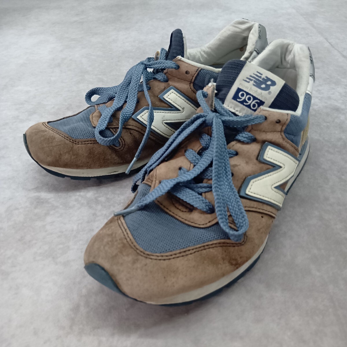 ニューバランス 996 usa製 現状品 new balance ブラウン ネイビー 28cm made in USA拍卖