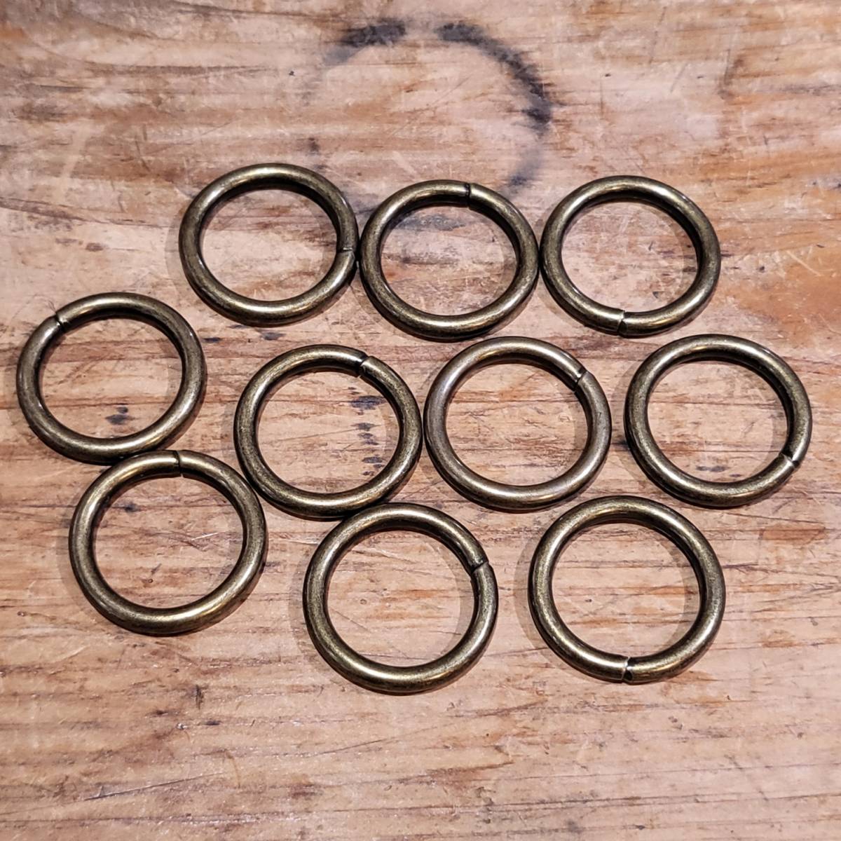 線径太めの丸カン 25mm アンティークゴールド 10個セット拍卖