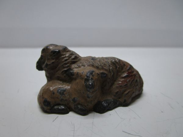 1930~40年代 ヴィンテージ 英国製 佇む羊の親子のオブジェ (LEAD製) ミニチュア玩具/ジオラマ玩具/古玩具拍卖