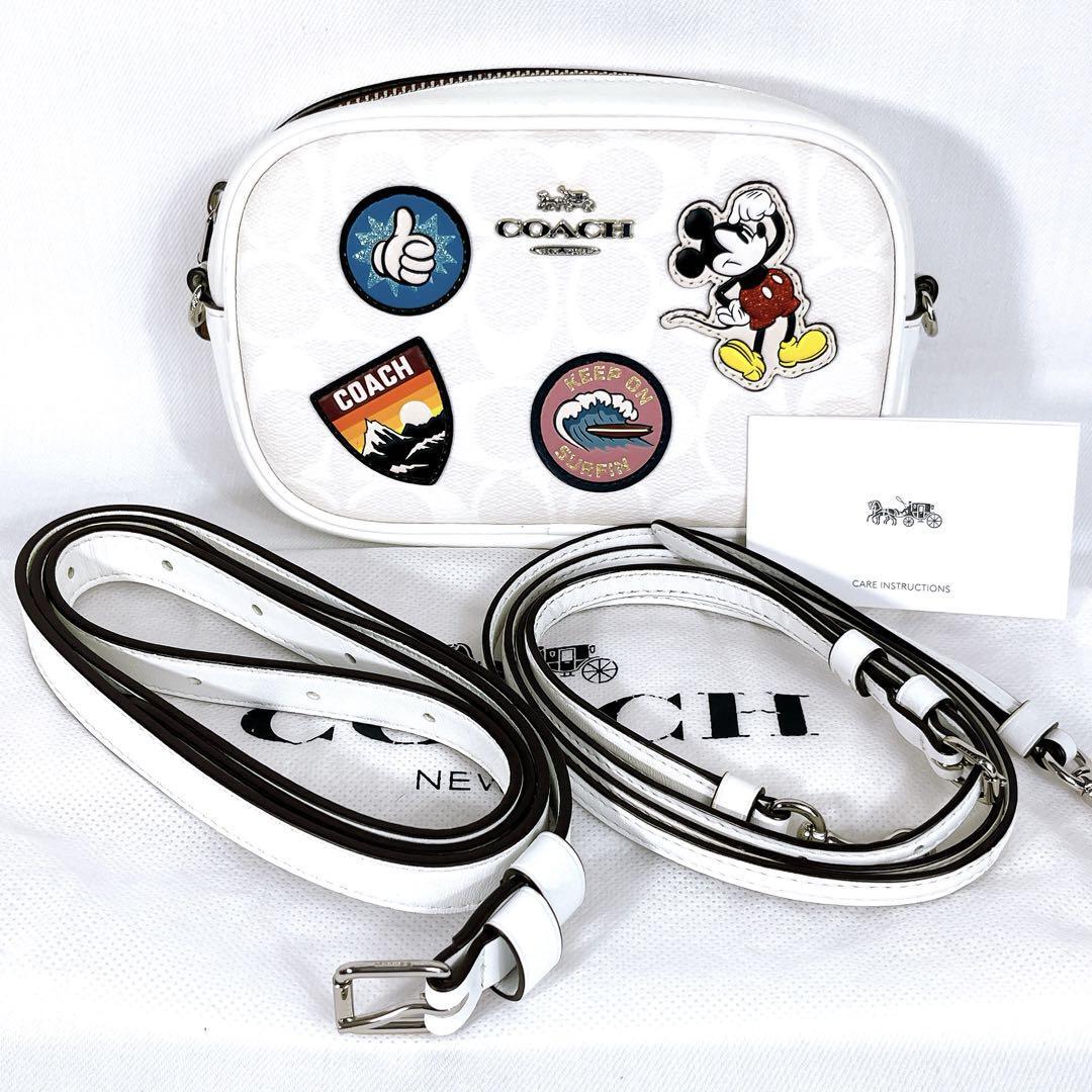 良品 COACH Disney コラボ PVC シグネチャー 2WAY バッグ拍卖