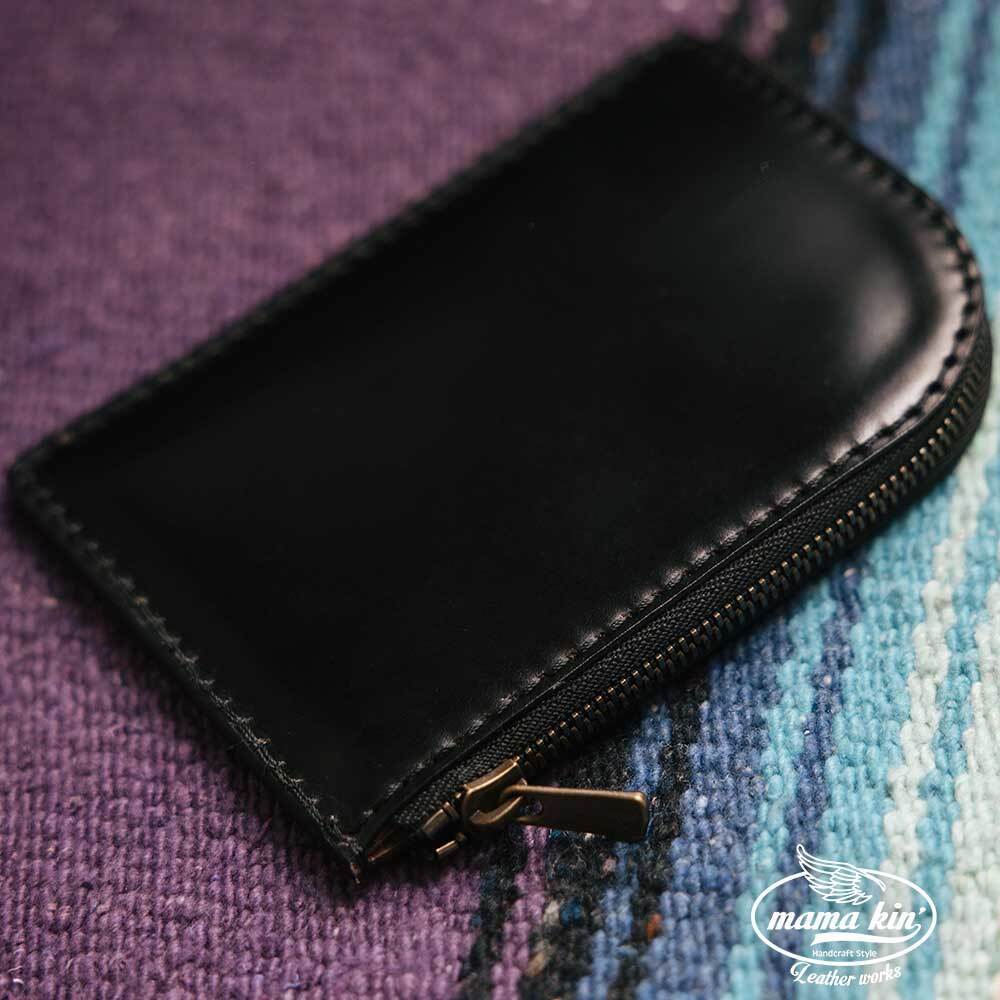 L字ファスナー Lzip Lファスナー Lジッパー 財布 栃木レザー コードバン ヌメ革 サドルレザー 牛革 レザーウォレット ba009cdv03blk拍卖