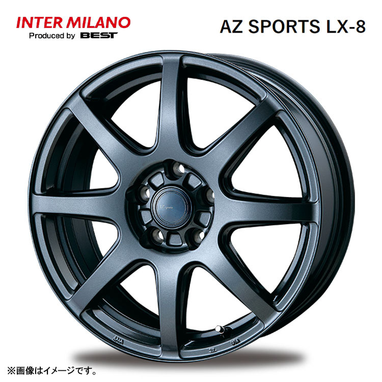 送料無料 インターミラノ INTER MILANO AZ SPORTS LX-8 トヨタ純正R14球面ボルト対応 7.5J-18 +39 5H-1114.3 (18インチ) 【1本単品 新品】拍卖