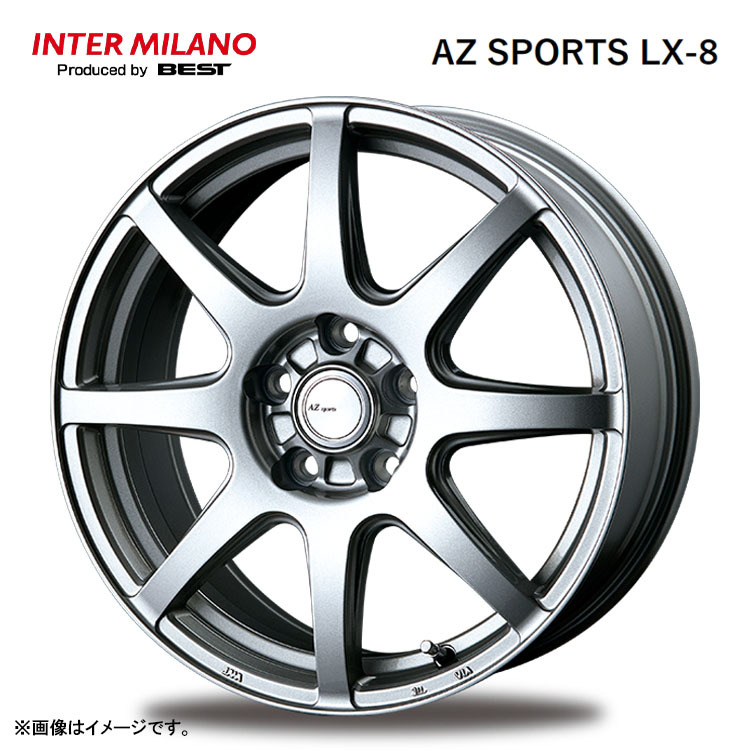 送料無料 インターミラノ INTER MILANO AZ SPORTS LX-8 7.5J-18 +53 5H-114.3 (18インチ) 5H114.3 7.5J+53【1本単品 新品】拍卖