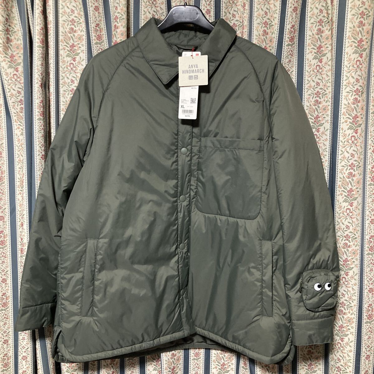 新品 ユニクロ×アニヤ・ハインドマーチ パフテック シャツジャケット XL オリーブ ブルゾン 中綿 オーバーサイズ ユニセックス パデッド拍卖