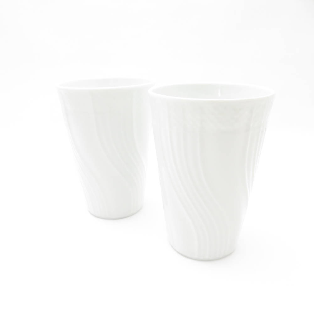 美品 Richard Ginori リチャードジノリ ベッキオホワイト フリーカップ 2点 セット タンブラー ビールマグ SD147U2拍卖