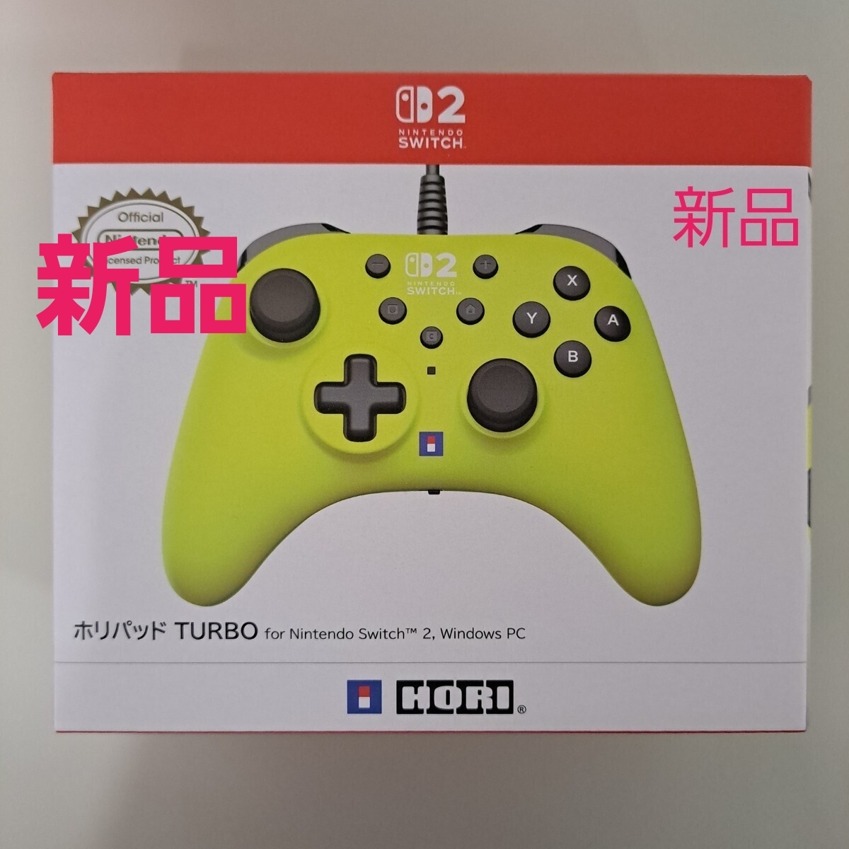 ★即決★新品★【Switch2/PC用】 ホリパッドTURBO HORI・ライムイエロー拍卖