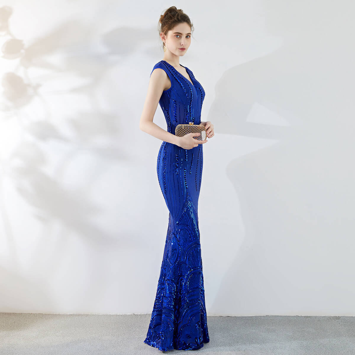 新入荷 お色選択可カラードレス 美シルエット結婚式 披露宴 パーティー演奏会 発表会ステージ衣装 ロングワンピース S-2XL拍卖