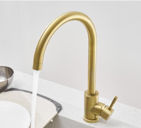 上質水栓 混合水栓 キッチン シングルレバー水道 蛇口 交換 キッチン 水栓金具 洗面 水栓 キッチン水栓 ワンホール拍卖