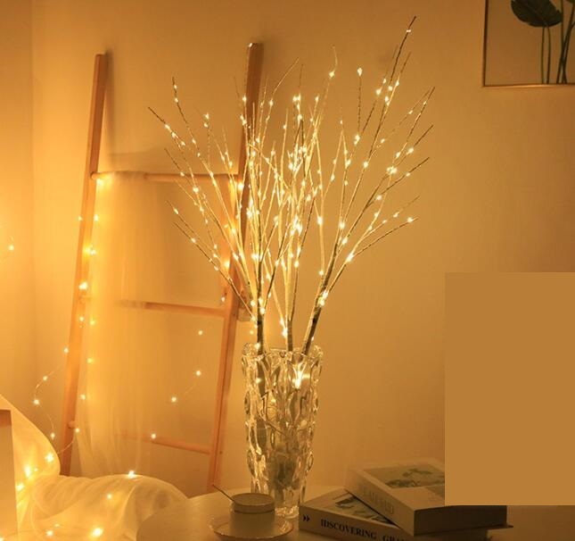 人気品クリスマスツリー 卓上 ブランチツリー80cm 温暖色 2個組 白樺 ライト LED イルミネーション 木 北欧 インテリア 室内 ホワイト拍卖