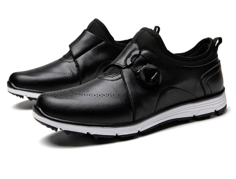 人気品ゴルフシューズ メンズ スニーカー 強いグリップ スパイク靴 ソフトスパイク アウトドアフシューズ 防水 防滑 耐磨 25~27.5cM 黒拍卖