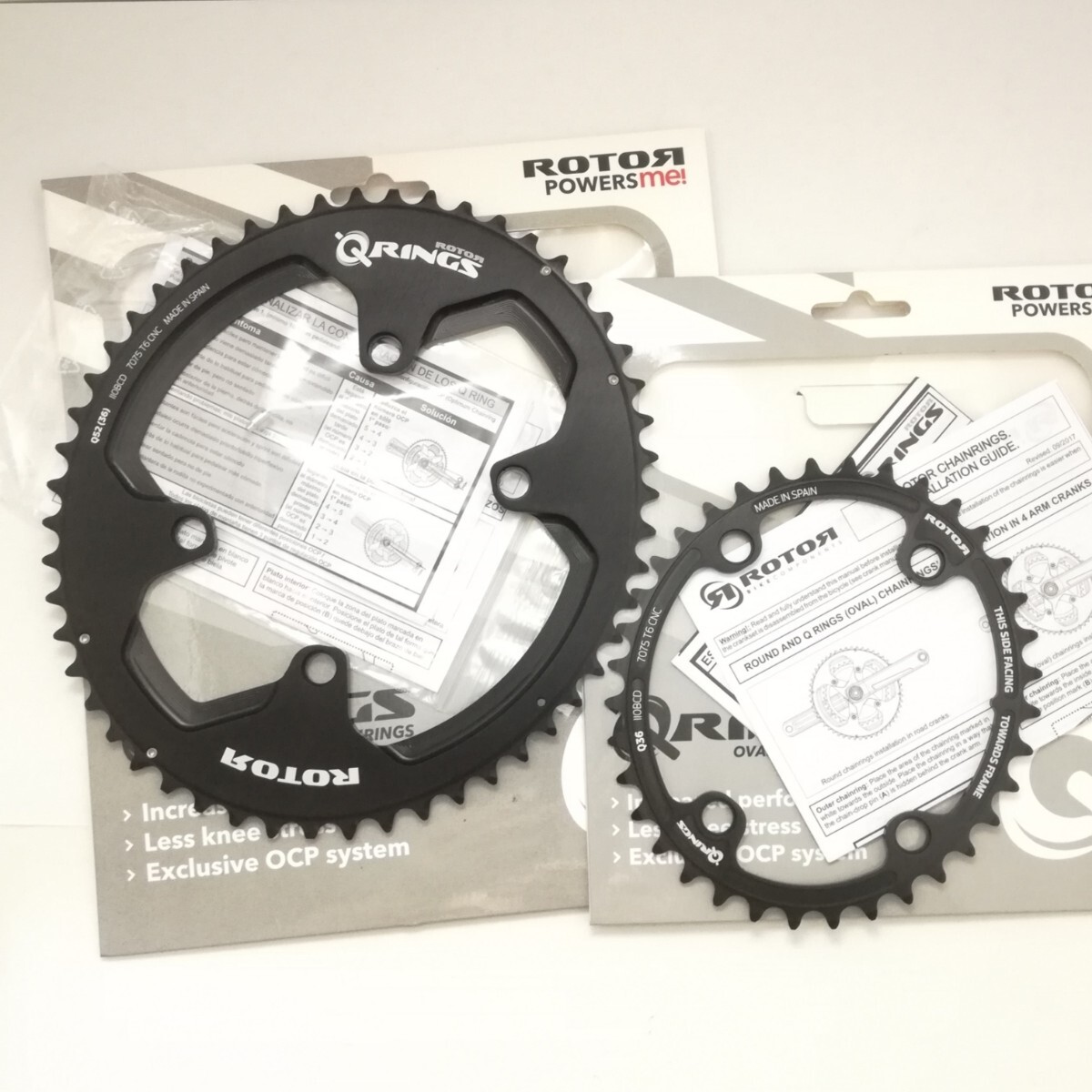 ROTOR Q RINGS 楕円 52/36T チェーンリング ローター Qリングス拍卖