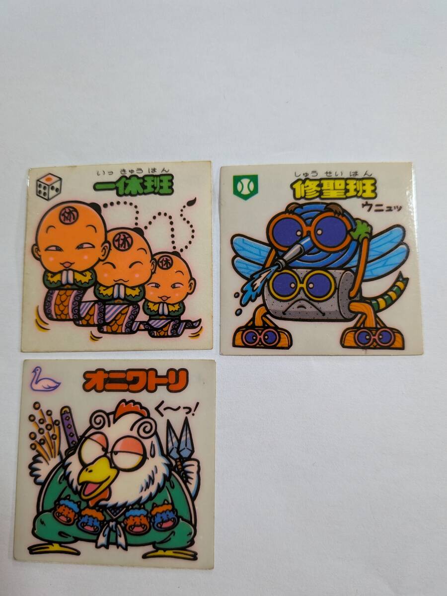 即決 一休班 修聖班 オニワトリ チョコ版 お守り 在庫3枚 14弾 旧ビックリマン ばら売り1枚の値段拍卖