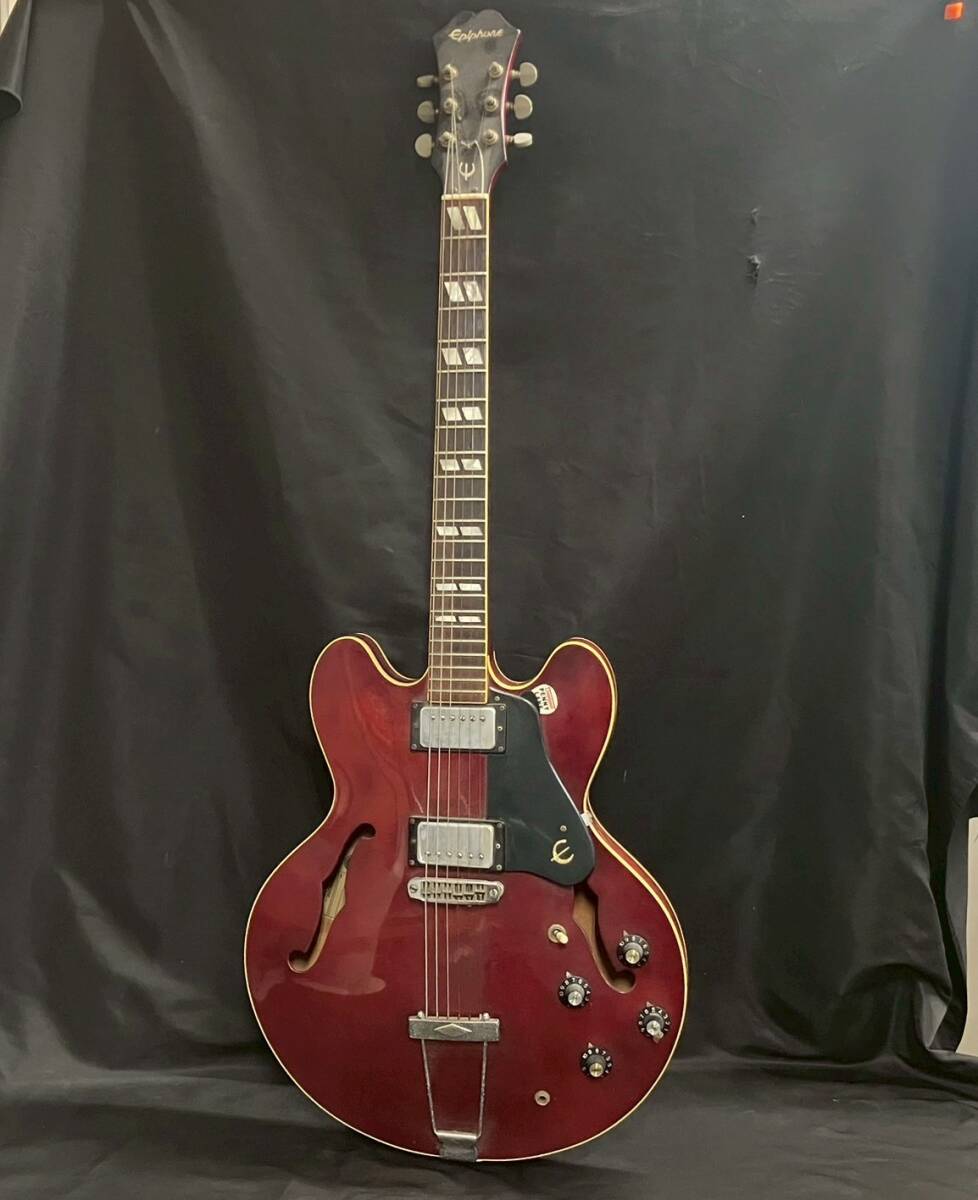 AHM321T Epiphone エピフォン セミアコースティックギター セミアコ RIVIERA リビエラ レッド系拍卖