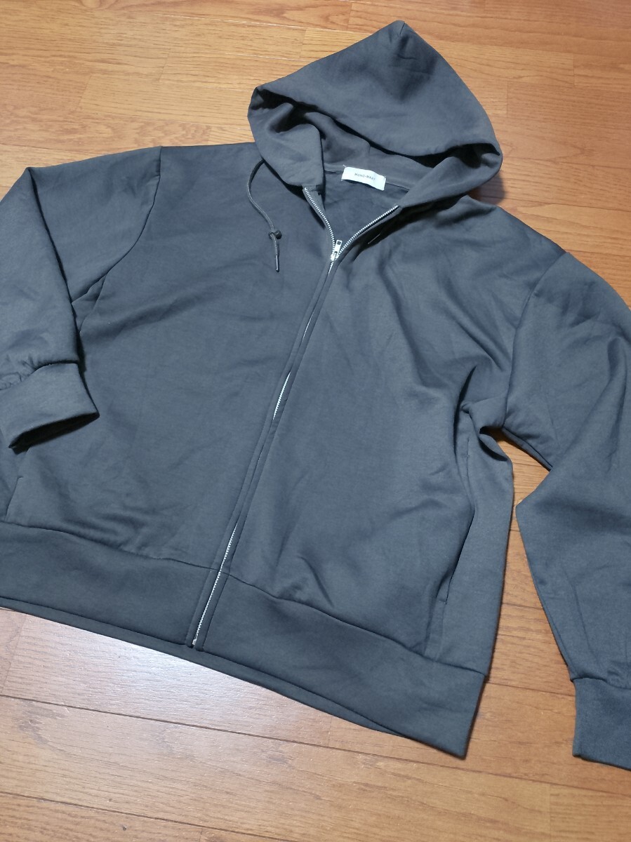 MONO-MART モノマート オーバーサイズ フルジップアップ パーカー sizeM/チャコール メンズ レディース 拍卖