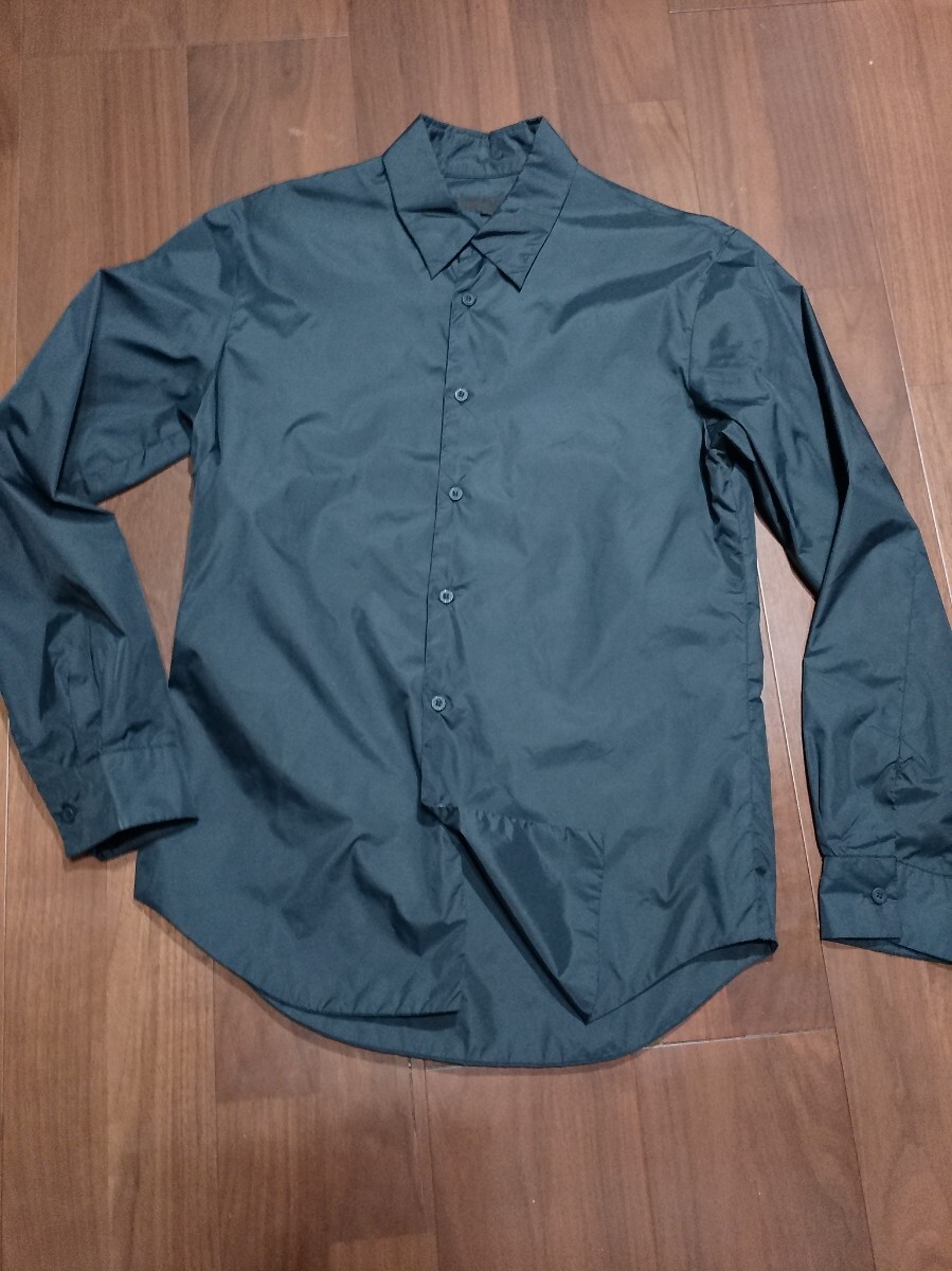 COMME CA MEN コムサメン 長袖 ナイロンシャツジャケット 黒 メンズ サイズ2 コムサデモードメン拍卖