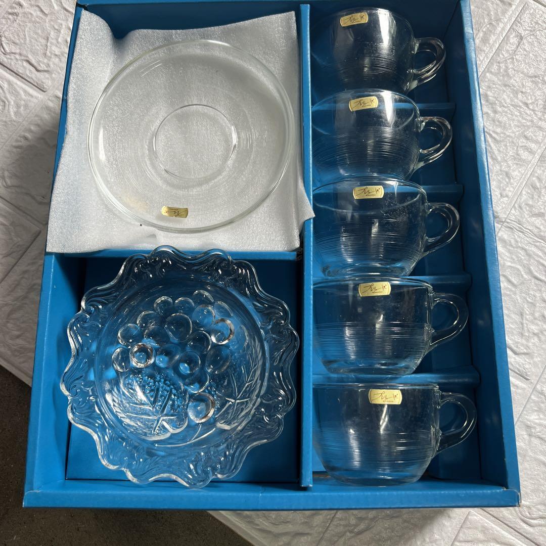 ▲4-3▲カメイガラス ティーカップ ガラス 未使用 5客拍卖