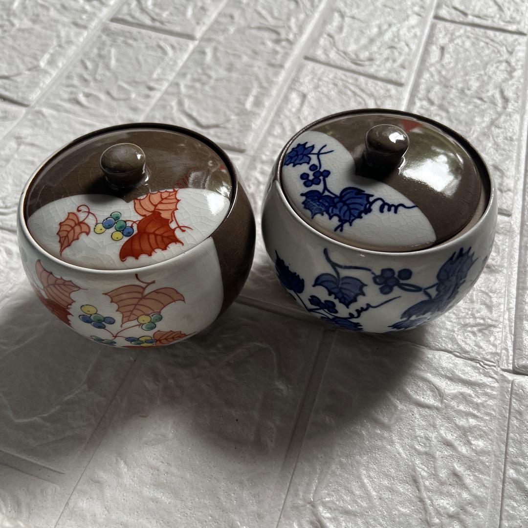 ▲3-1▲たち吉 ぶどう 蓋物 2個セット拍卖