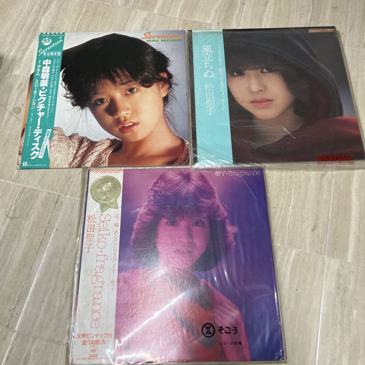 R5△ 松田聖子 中森明菜 ピクチャーディスク 完全限定版 昭和レトロ アイドル コレクション レコード 帯付拍卖