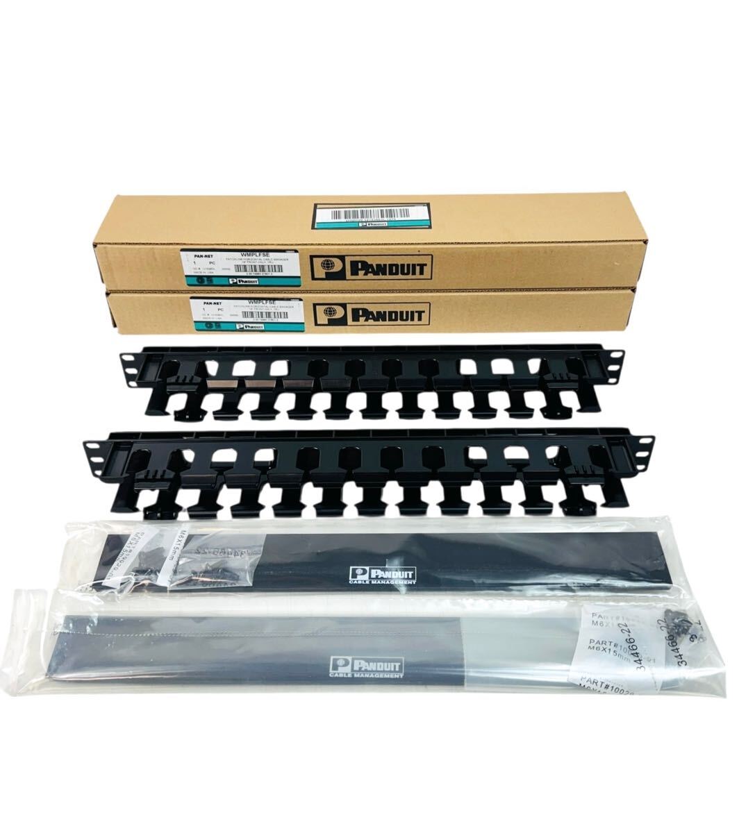 PANDUIT パンドウイット ヒンジ式ダクト型 水平ケーブル管理パネル 表面ダクト 1U WMPLFSE 2個セット拍卖