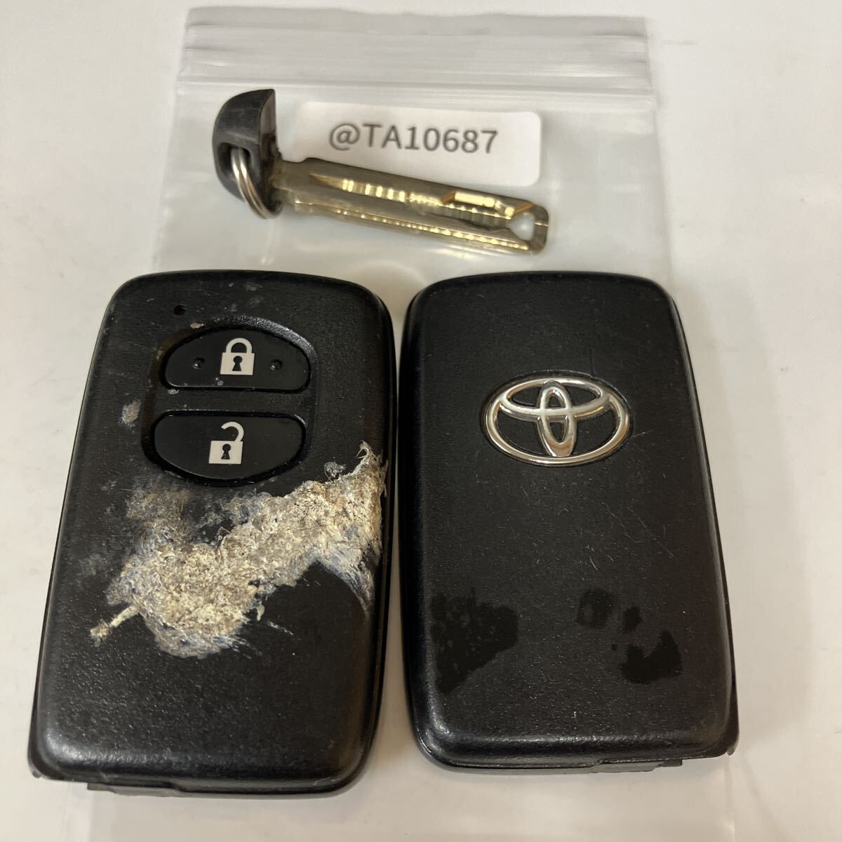 @TA10687 トヨタ 純正 キーレス リモコン 2ボタン 基盤271451-5300プリウス 30 アクア NCP10 ヴィッツ KSP130 アルファ フィールダー等拍卖