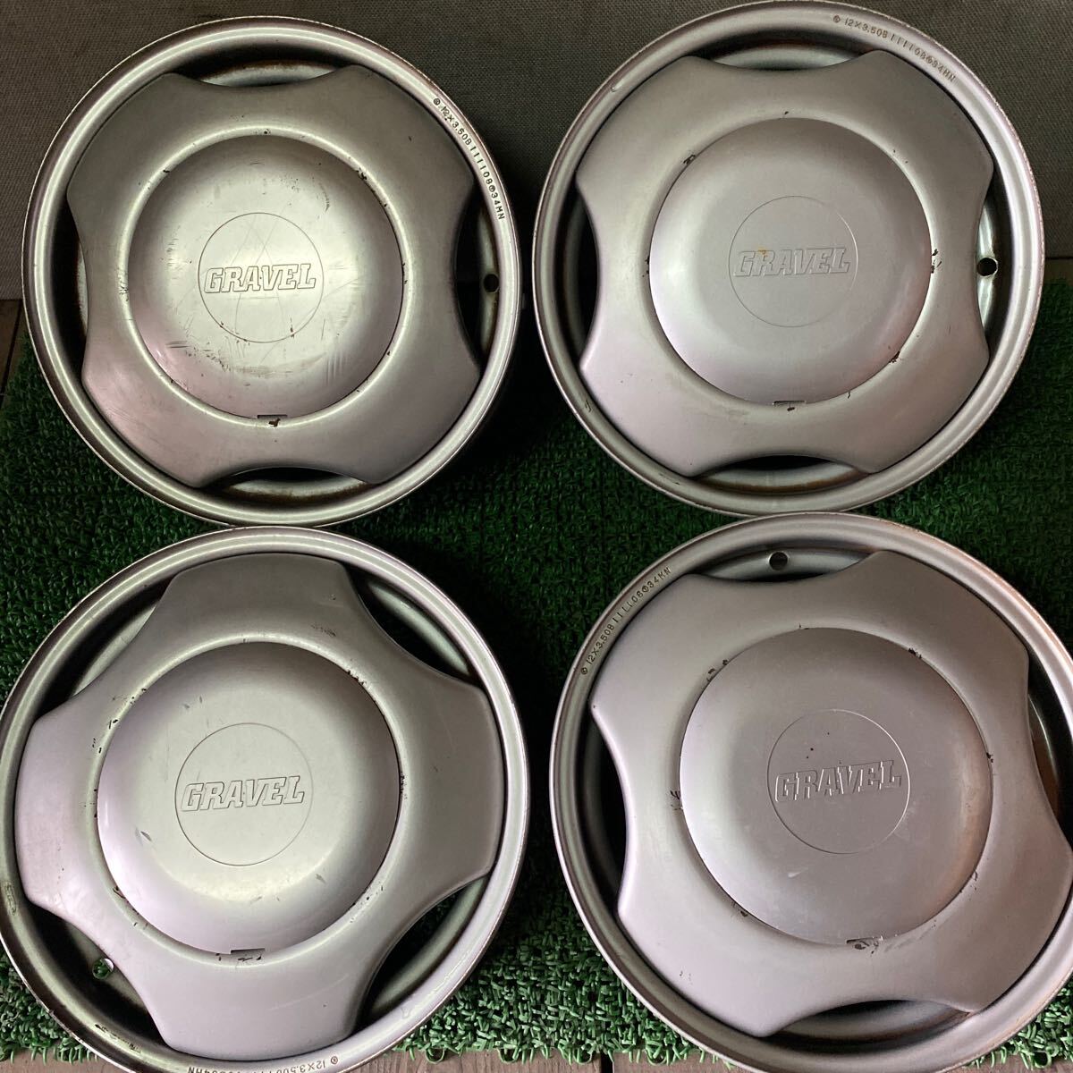マルチホイール GRAVEL サンバー ハイゼット アクティ 12インチ 12×3.5J OFF;+35 PCD;100/114.3-8H バブ:約70mm 沖縄離島発送不可拍卖