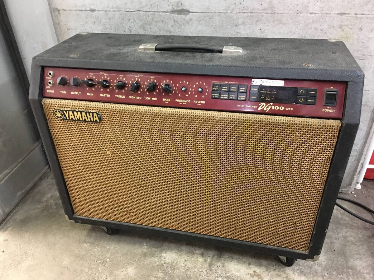 nt250902-001B7 YAMAHA DG 100-212 ヤマハ 通電OK コーン破れ スピーカー1つのみ 中古現状品 音響 デジタルアンプ Amplifier拍卖