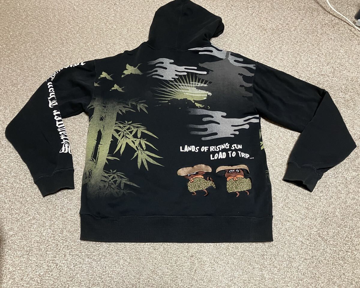 絡繰魂 からくり カラクリ 和柄スウェットパーカーメンズ Mサイズ 黒拍卖