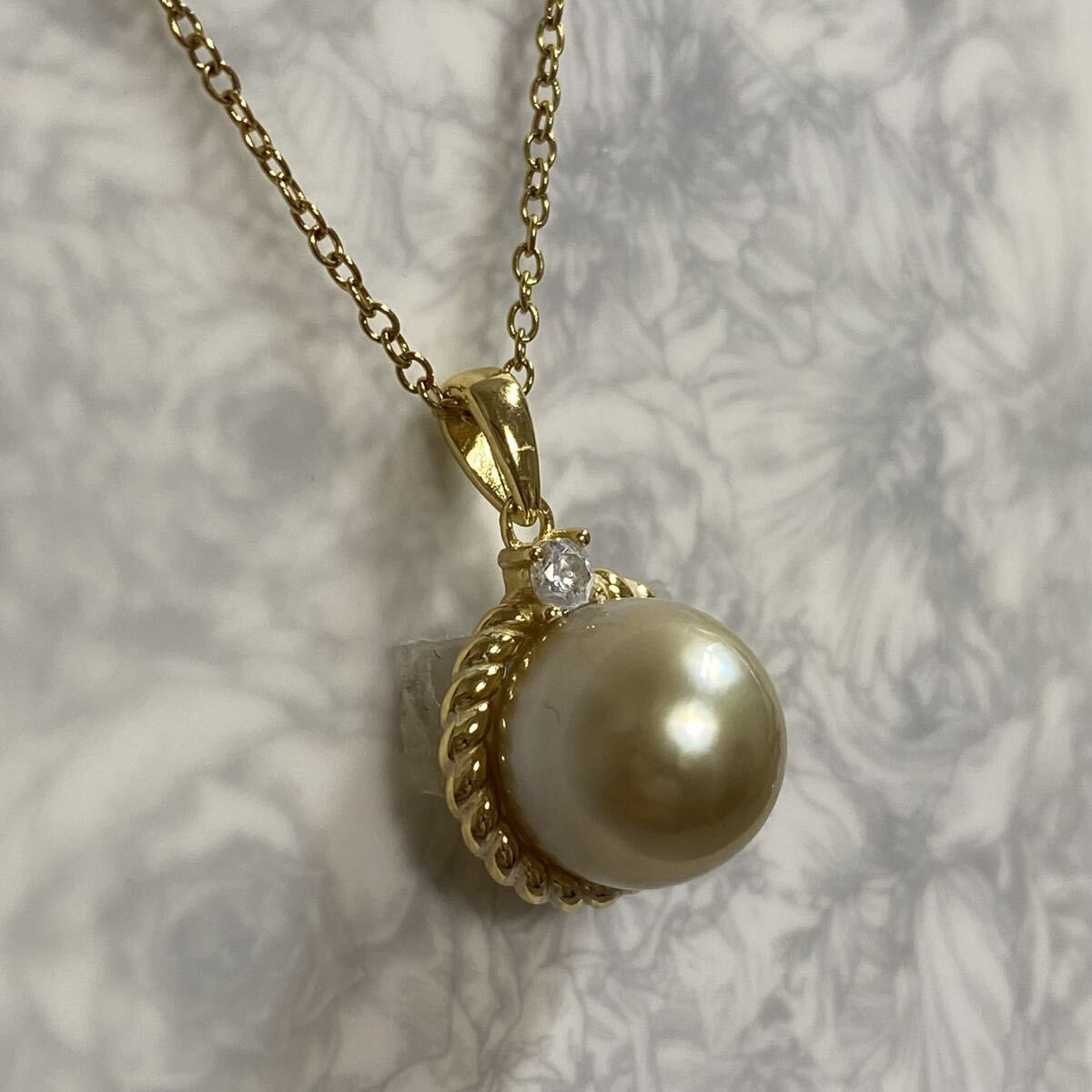 南洋金珠 ネックレス ペンダントトップ 白蝶真珠 天然 sv925 008拍卖