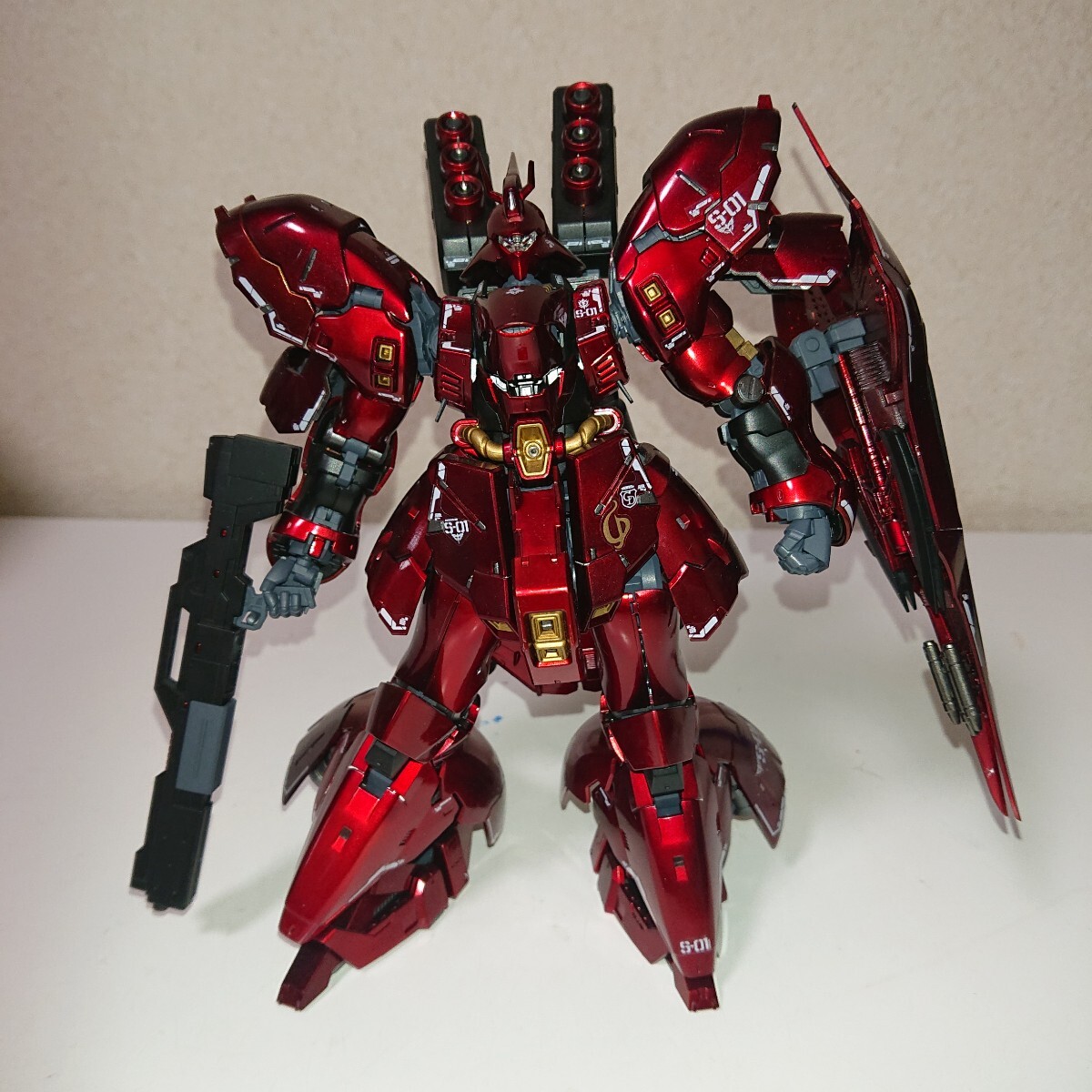 ジャンク RG サザビー 完成品 武器、替え手なし MSN-04 SAZABI 【US6090807】※左ツノ折れてありません。拍卖