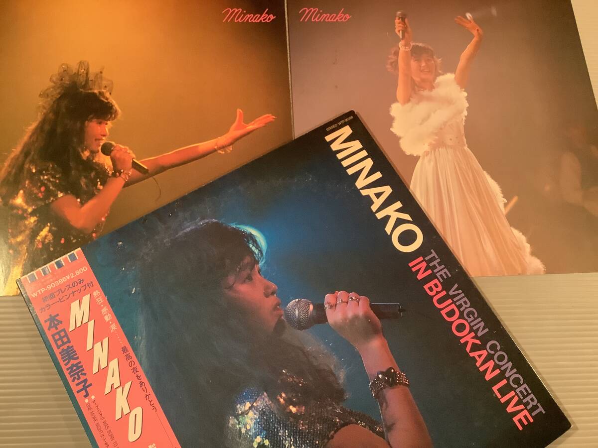 LP●本田美奈子/ザ・ヴァージン・コンサート※初回ピンナップ付●帯付良好品!拍卖