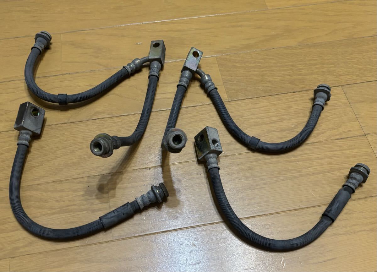 ☆ER34 スカイライン☆25gt-t ターボ★日産純正 ブレーキホース☆1台分 フロントリアセット☆送料込み!! HR34 ENR34 ブレーキライン拍卖
