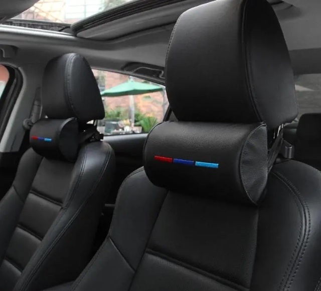 BMW 3色ラインカラー ヘッドレスト ヘッドパッド ネックレスト ネックパッド Mパフォーマンス 2個セット拍卖