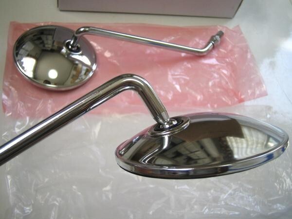 ★新品! ヴィンテージミラー 10mm 正ネジ SET! *マッハ *W400 *メグロ *エストレヤ *GS400 *ST250E *ボルティ *BIG BOY 他拍卖