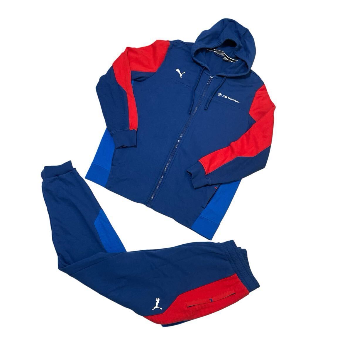 【超希少品・入手困難】PUMA プーマ BMW コラボ スウェット ジャージ セットアップ 上下 パーカー 長ズボン 上下 USのLサイズ拍卖